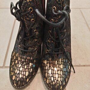 L'Artiste Glitterail heeled booties